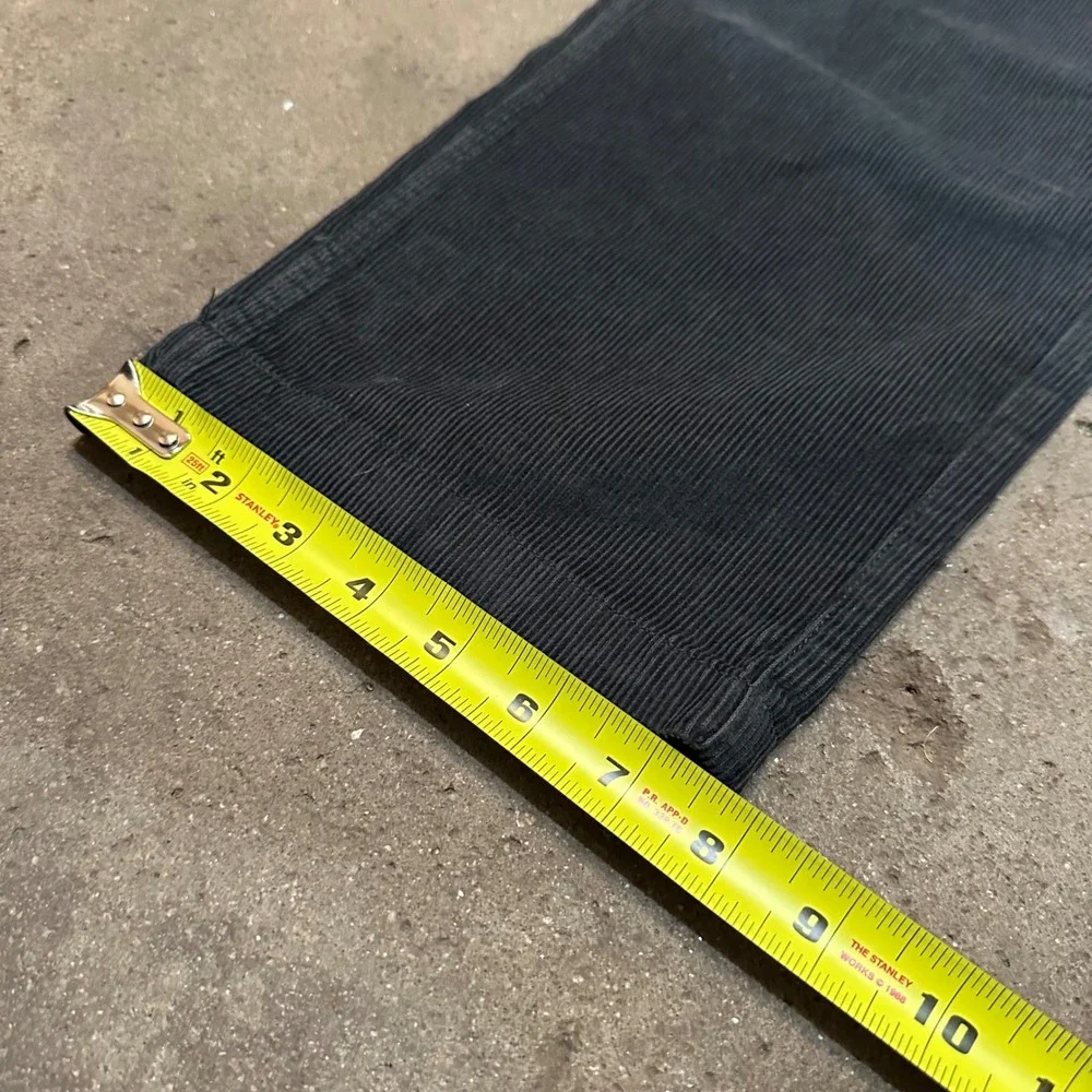Y2K Quiksilver Corduroy Pants Mens Sm Gray Elastic Waist Drawstring Straight Leg